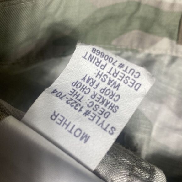 MOTHER the shaker crop desert print fray camo stripe pants 24 - Picture 10 of 11